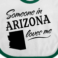 thumbnail image 4 of Inktastic Someone in Arizona Loves Me Boys or Girls Baby Bib, 4 of 4