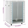 thumbnail image 4 of vidaXL 15U Network Cabinet with Swivel Feet 19" IP20 53x40x80 cm, 4 of 5