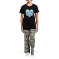 thumbnail image 4 of CafePress - Sea Otters Holding Hands Women's Dark Pajamas - Women's Short Sleeve Print T-Shirt and Pants Dark Cotton Pajama Set, 4 of 7