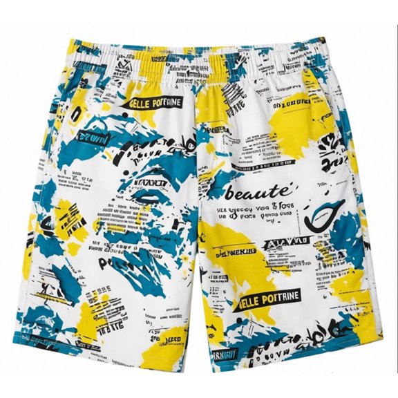Athletic Shorts Men Coconut Tree Prtint Casual Summer Outdoor Travel Sweat Shorts Men With Pockets