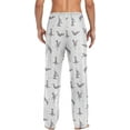 thumbnail image 2 of Yoga Weimaraner Dog Pattern Mens Pajama Pants Sleepwear Lounge Men's Pajama Bottoms Gift for Family Friends, 2 of 6