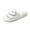 47#White, variant on Women Heart Embroidery Fuzzy Slide Slippers Single Strap Open Toe Non Slip Soft Flat Indoor Bedroom House Slides