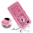 thumbnail image 3 of For Apple IPhone 8 Plus / IPhone 7 Plus Tough Defender Sparkling Liquid Glitter Heart Case With Transparent Holster Clip Pink, 3 of 5