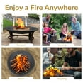 thumbnail image 4 of Sunnydaze Classic Elegance 33" Round Wood-Burning Black Finish Replacement Fire Pit Bowl, 4 of 10