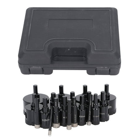 

2024 19Pcs Hole Saw Kit 660mm Brazed Hollow Core Hole Saw Drill Bits Set for Marble Glass Tile Slate