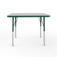thumbnail image 3 of ECR4Kids 24in x 36in Rectangle Premium Thermo-Fused Adjustable Activity Table Grey/Green/Green - Standard Swivel, 3 of 4