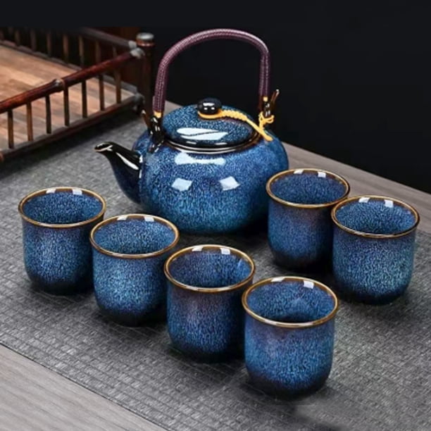Kitchen Star 9 Piece Traditional Tea Serving Set with Bamboo