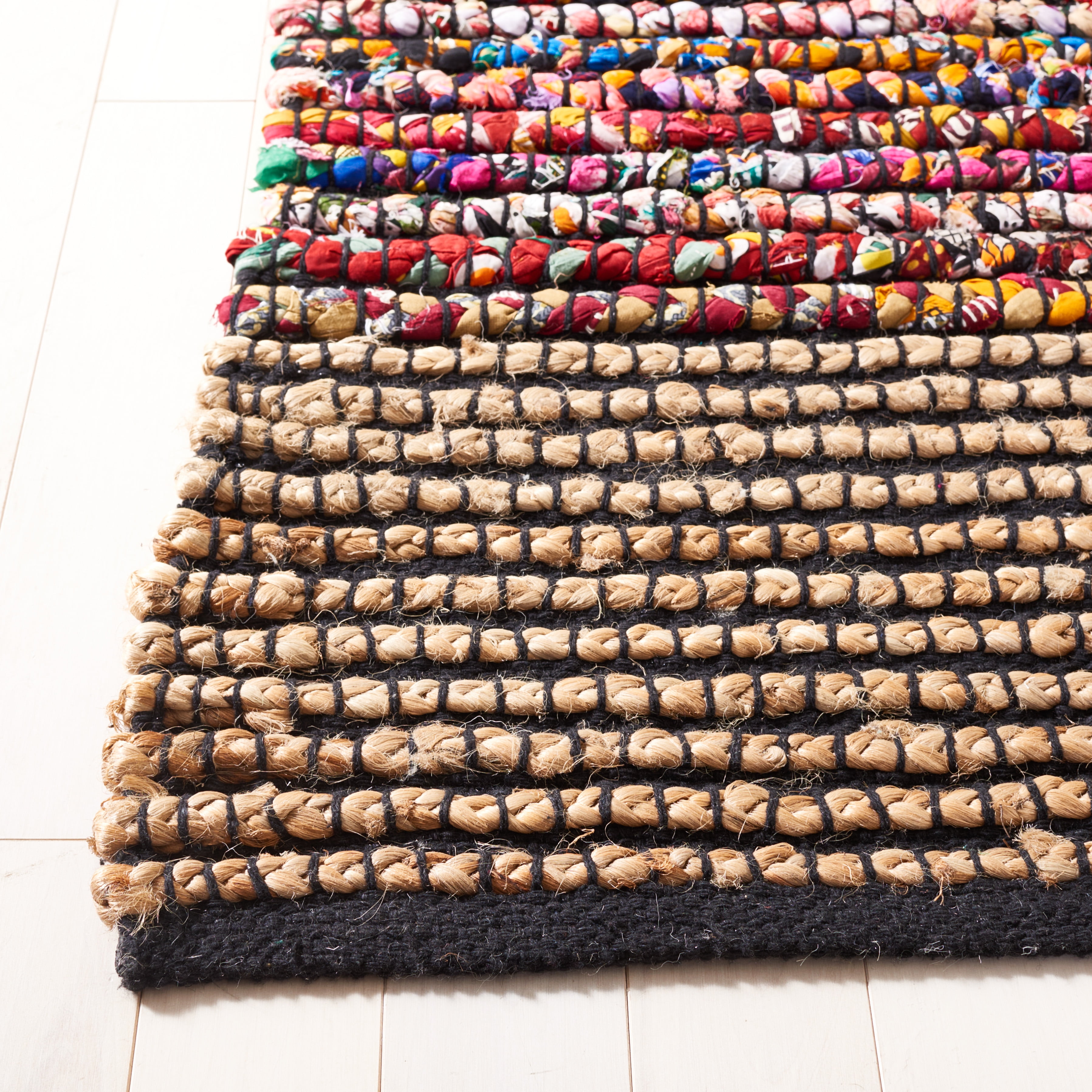 SAFAVIEH Cape Cod Katriona Geometric Runner Rug, Natural/Blue, 2'3" x 8'