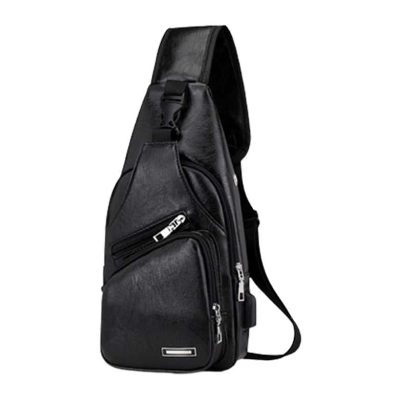 best rated and cheapest black leather women's sling backpack SUOSDEY Bags for Women Crossbody Sling Chest Bag Shoulder Bags for Casual Traveling Hiking Cycling This crossbody fanny packs for women and men made with premium PU leather Vadktai Waterproof Sling Bag, Crossbody