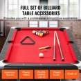 thumbnail image 3 of VEVOR Billiards Table, 6.3 ft Pool Table, Portable Foldable Space-Saving Table, Billiard Table Set Includes Balls, Cues, Chalks and Brush, Black with Red Cloth,Perfect for Family Game Room Kid Adult, 3 of 9
