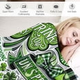 thumbnail image 3 of COMIO St. Patrick's Day Shamrock Super Soft Flannel Throw Blankets Lucky Clover Gnome Truck Green Plaid Blanket Lightweight Cozy Warm Fuzzy Plush Blankets for Couch Bed Sofa, 3 of 6