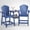 Blue, variant on Buballino Adirondack Chairs, High Back, Weather Resistant, Outdoor Bar Stools, Set of 2, Plastic Adirondack Chairs