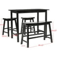 thumbnail image 4 of SAFAVIEH Ronin Contemporary Glam 4 Piece Set Pub Table, Black, 4 of 6