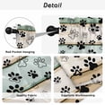 thumbnail image 5 of Teal Brown Paw Print Tier Curtains, Vintage Farmhouse Wooden Grain Light Filtering Kitchen Curtains, 2Pcs Rod Pocket Half Window Treatments Panels for Sink Cafe Cabinet Basement 27.5x45 Inches, 5 of 9
