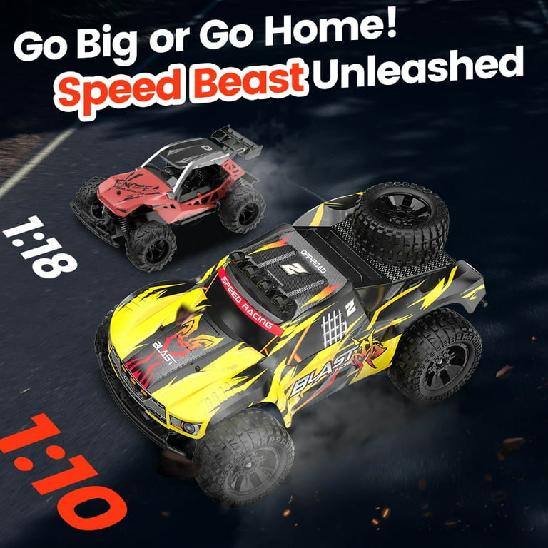 JoyStone 1:10 RC Truck, 35+MPH Fast 4WD Crawler, All-Terrain Off