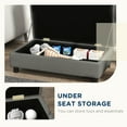 thumbnail image 5 of Dog Bed PawHut Pet Sofa, Dog Couch, Elevated Pet Bed for Small and Medium Dogs, with Hidden Storage, Soft Tufted Cushion, Gray,Large Dog Bed, 5 of 7