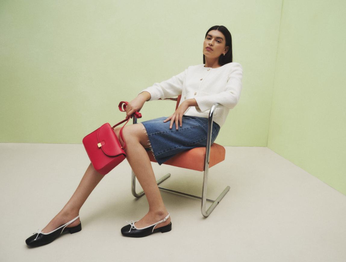 Bolso de mano cruzado de mujer Seraphina de piel sintética, rojo 5
