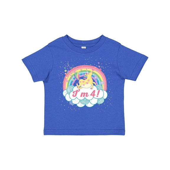 Inktastic 4th Birthday Unicorn Rainbow Cute Girls Girls Toddler T-Shirt