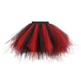 thumbnail image 1 of Aocisk Jupe Tutu de Fête de Noël pour Femmes avec Design Patchwork, Style Ballet, Filet Superposé pour Tenue Festive Rouge TG, 1 of 3