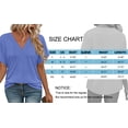 thumbnail image 4 of MOSHU Deep V Neck Womens Tops Curved Hem Shirts for Women Fashion Trendy Blouses Casual Loose Fit Tees Tops, 4 of 8