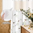 thumbnail image 3 of No Hook Shower Curtain, Sparrow Shower Curtains for Bathroom with See Through Top Window, Spring Birds on The Branches Vintage Country Waterproof & Washable Bath Curtain Stand Up Stall 36"x72", 3 of 9