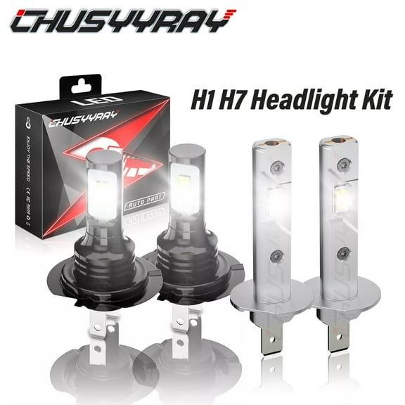 Fit for Kia Sedona 2006 2007 LED H1 H7 Headlight High Low Beam Bulbs 6000K White Super Bright 4x