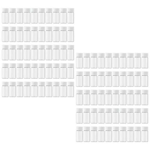 5ml Glass Bottle Transparent Screw Top Glass Bottle Sample Bottle, 0.17oz Bottles with caps, Pack of 100