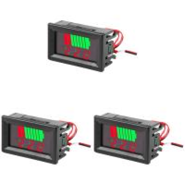 Indicador Carga Batería Coche Medidor Voltios Identificación Automática (12 60V) Rojo