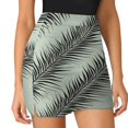 thumbnail image 3 of Palm Leaf Print Fabric Women's Shorts Non-Slip Single Pocket A-line Trouser Skirt Summer Shorts Casual Shorts for Women, 3 of 7