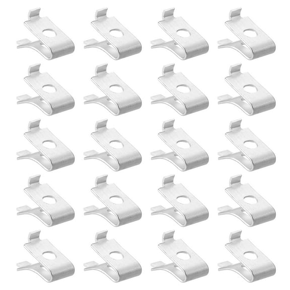 Uxcell 20 Pieces Cabinet Shelf Clips Metal Adjustable Shelf Bracket Clips, Silver