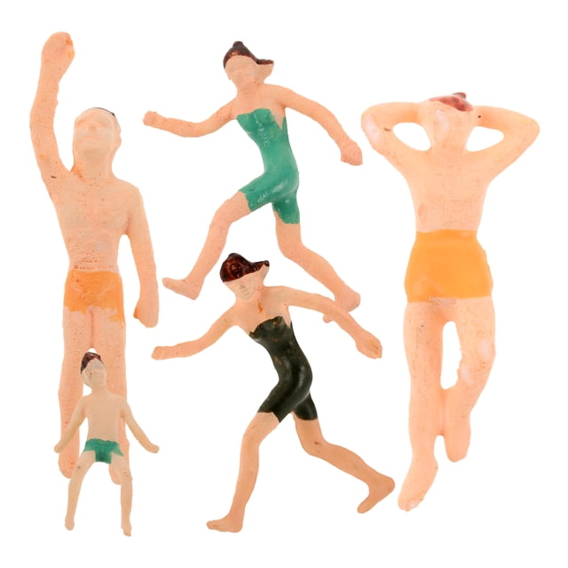 5Pcs Miniature Toys Old People Figurines Plastic Micro Landscape For Collectors And Educators