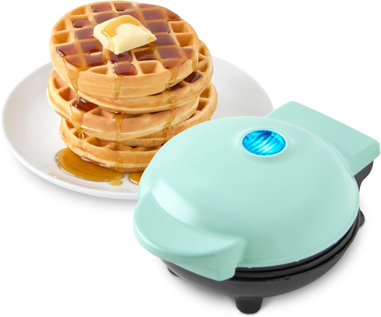 Mini Waffle Maker Compact Electric Iron for Creative Homemade Treats Nonstick Surface Easy Clean