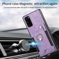 thumbnail image 5 of Phone Case for Samsung Galaxy S20 5G 6.2 inch Wallet Cover with Tempered Glass Screen Protector and Wrist Strap Lanyard RFID Card Holder Ring Stand Cell Accessories S 20 20S UW S2O G5 Women Men Purple, 5 of 13