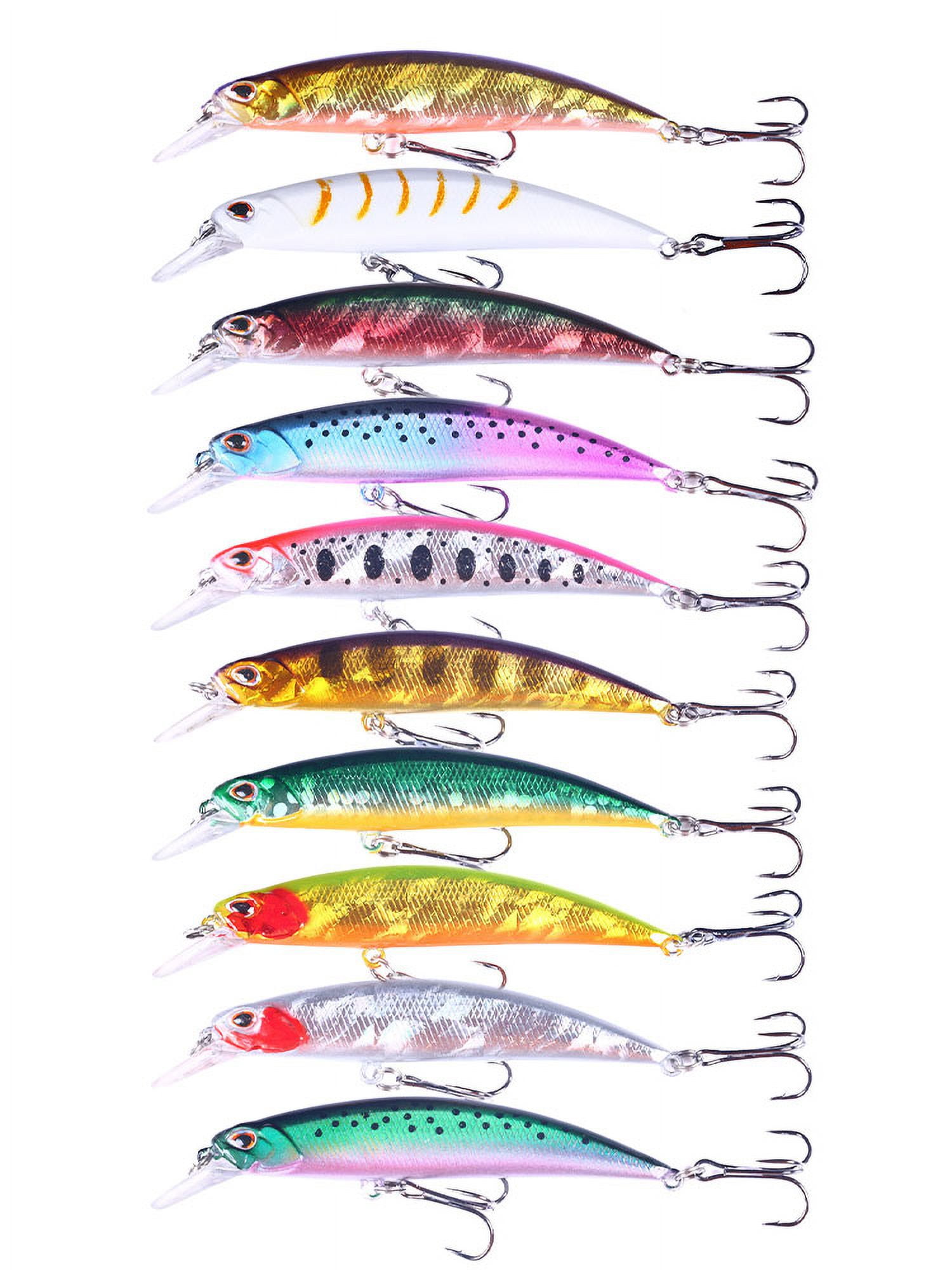 HENGJIA Fishing Lures Large Hard Bait Minnow VIB Lure with Treble Hook Life-Like Swimbait Fishing Bait Popper Crankbait Sinking Lure for Trout Bass Walleye Redfish