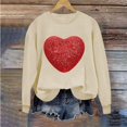 thumbnail image 1 of Meichang Chandails en Molleton Mignons pour Femmes, Chandail en Molleton de la Saint-Valentin, Chandail en Molleton Graphique Drôle d'Amour, Manches Longues, Col Rond, Décontracté, Vacances, 1 of 4
