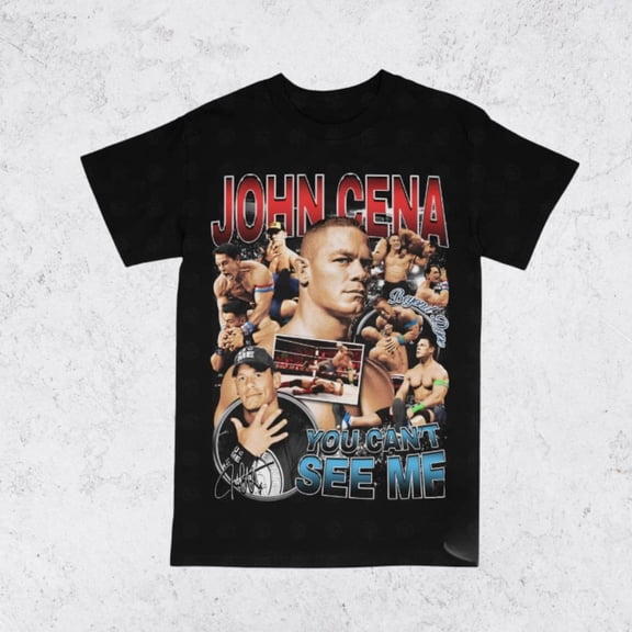 Vintage 90s JohnCena Vintage Bootleg Boxing Style Graphic Tee Retro Wrestling Shirt