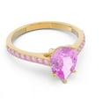 thumbnail image 3 of 2.30 Carat Pear Cut Pink Sapphire Gemstone Beautiful Proposal Ring for Women Solid 14K Yellow Gold Size 9 by Diamond-Capitals, 3 of 8