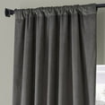 thumbnail image 4 of Half Price Drapes Signature Nightlife Grey Plush Velvet Hotel Blackout Curtains(1 Panel),50W X 96L, 4 of 6