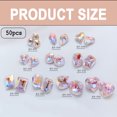 thumbnail image 2 of 50 piezas de diamantes de imitación de uñas rosas de múltiples formas con parte trasera plana, gemas de cristal K9, diamantes, joyas, cristales para caras, ojos, maquillaje, ropa, zapatos,, 2 of 7