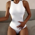thumbnail image 3 of ENJOYW Lady Swimwear Solid Color Whorl Round Neck Comfortable Summer Bather for BeachPolyester, 3 of 7