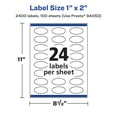 thumbnail image 6 of Avery 1" x 2" Waterproof Oval Labels, 2,400 Labels, 6 of 12