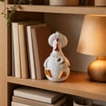 thumbnail image 7 of Eolstice Cute Chicken Figurine With Flower, Decorative Farmhouse Statue, Home Decor Tabletop Shelf Mantel Indoor Ornament, Cute Gift For Kitchen And Dining Room, 7 of 7