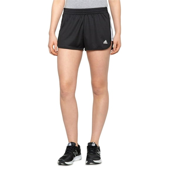 Adidas CZ9784 3S Women's Black/White Polyester Three Stripes Shorts Size M AC186