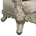 thumbnail image 4 of Benjara Esen 47 Inch Chair, Scalloped Floral Carvings, Scrolled Legs, Resin, Gold, 4 of 5