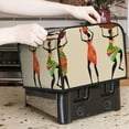 thumbnail image 6 of KLL African Women Print 4 Slice Toaster Dust Covers Kitchen Small Appliance Cover with 2 Pockets,Can hold Jam Spreader Knife & Toaster Tongs (12.4 x 10.6 x 8.2), 6 of 6