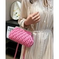 thumbnail image 2 of Kukuzhu Women PU Evening Handbags Chic Pleat Soft Wedding Party Evening Clutch Purse Shoulder Bag, 2 of 5