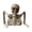 Terrifying Colored Skull, variant on 8.66x9.45in Half Body Skeleton Halloween Tabletop Decoration, Realistic Plastic Upper Torso Figurine for Spooky Party Mantel Shelf Desk, Lightweight Durable Prop for Indoor Outdoor Haunted Display