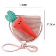 thumbnail image 2 of Bolso tejido de paja Mini bolso bandolera Lindo bolso decorativo para bebé con forma de girasol fresco para niña, 2 of 5