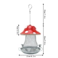 thumbnail image 3 of Comedero para colibríes Comedero colgante para pájaros de resina roja y hierro | Decoración de jardín al aire libre resistente a la intemperie | Diseño de fácil recarga robusto a prueba de herrumbre, 3 of 6