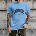 thumbnail image 2 of Xdzjlr T-Shirts pour Hommes, T-Shirts Graphiques, Hauts à Imprimé de Lettres, Vintage, Manches Courtes, T-Shirts Mode pour Hommes, G, 2 of 4